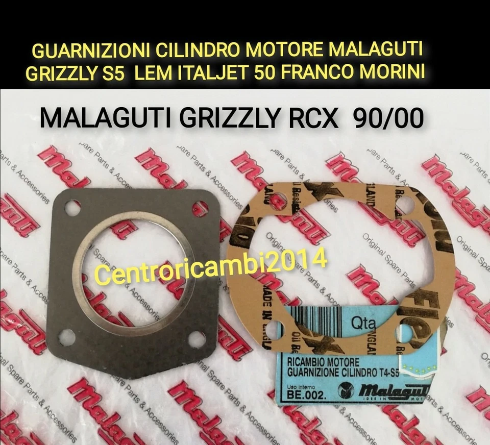 MALAGUTI S5 DEL 1990 /2000 KIT Guarnizioni Cilindro Motore Malaguti grizzly Lem ITALJET FRANCO MORINI S5
