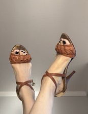 Just Cavalli Brown Sandals Womens38