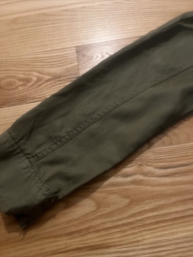 Me Jane Girls Hunter Green Army Jacket Size L Hooded Casual Mid-Length $45 - Picture 13 of 14