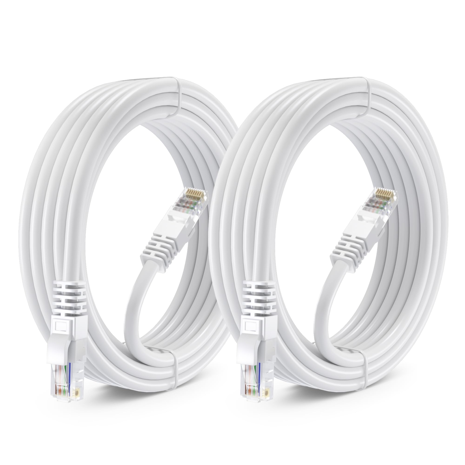15ft Cat6 Ethernet Cable 2-Pack - High-Speed LAN Internet Network Patch Cord-image