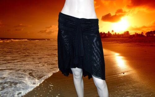 NWT GOTTEX PROFILE black SHEER Bathing Suit COVER UP SKIRT size-  1X 1 x $98 - Photo 1 sur 4