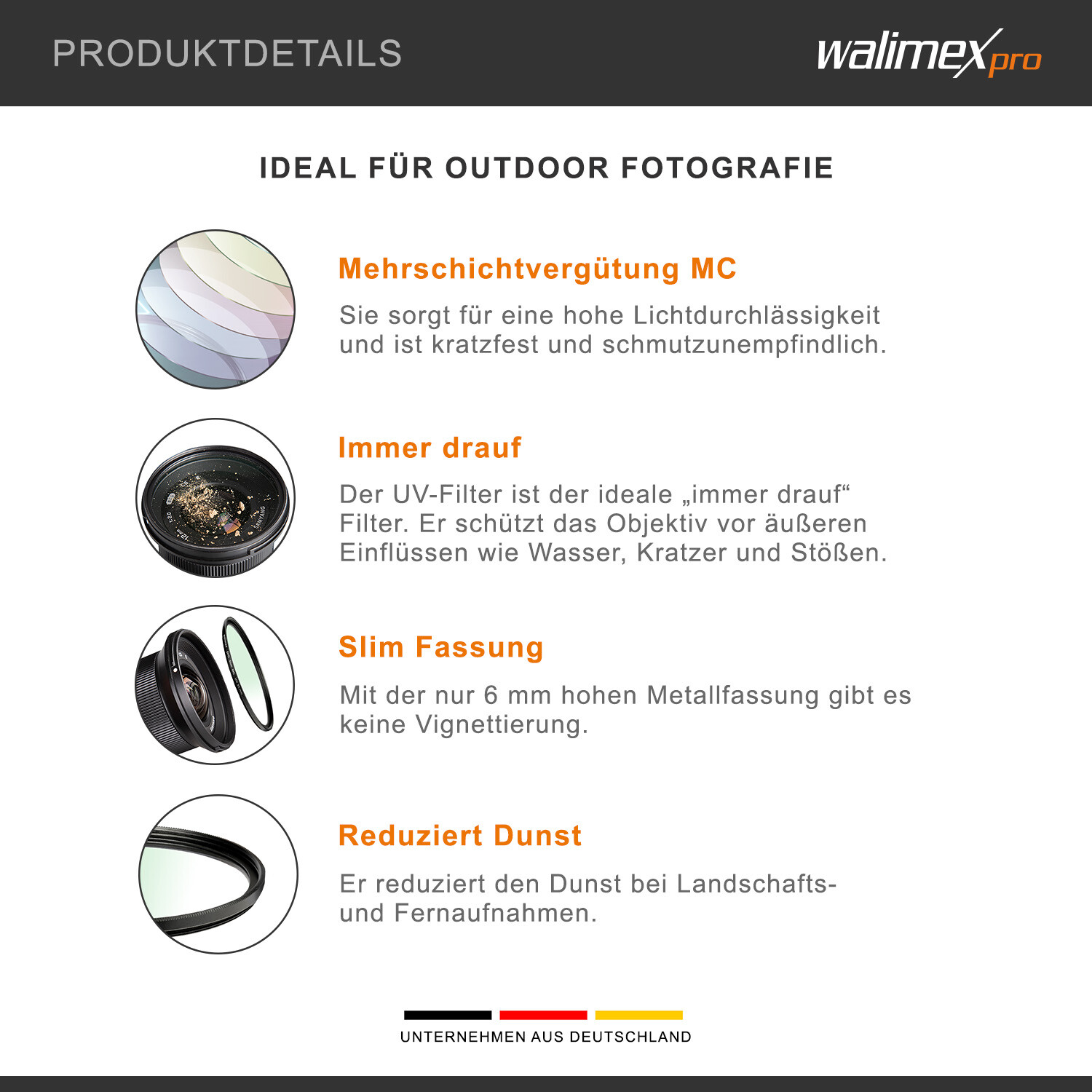 Walimex pro UV-Filter slim MC 62mm