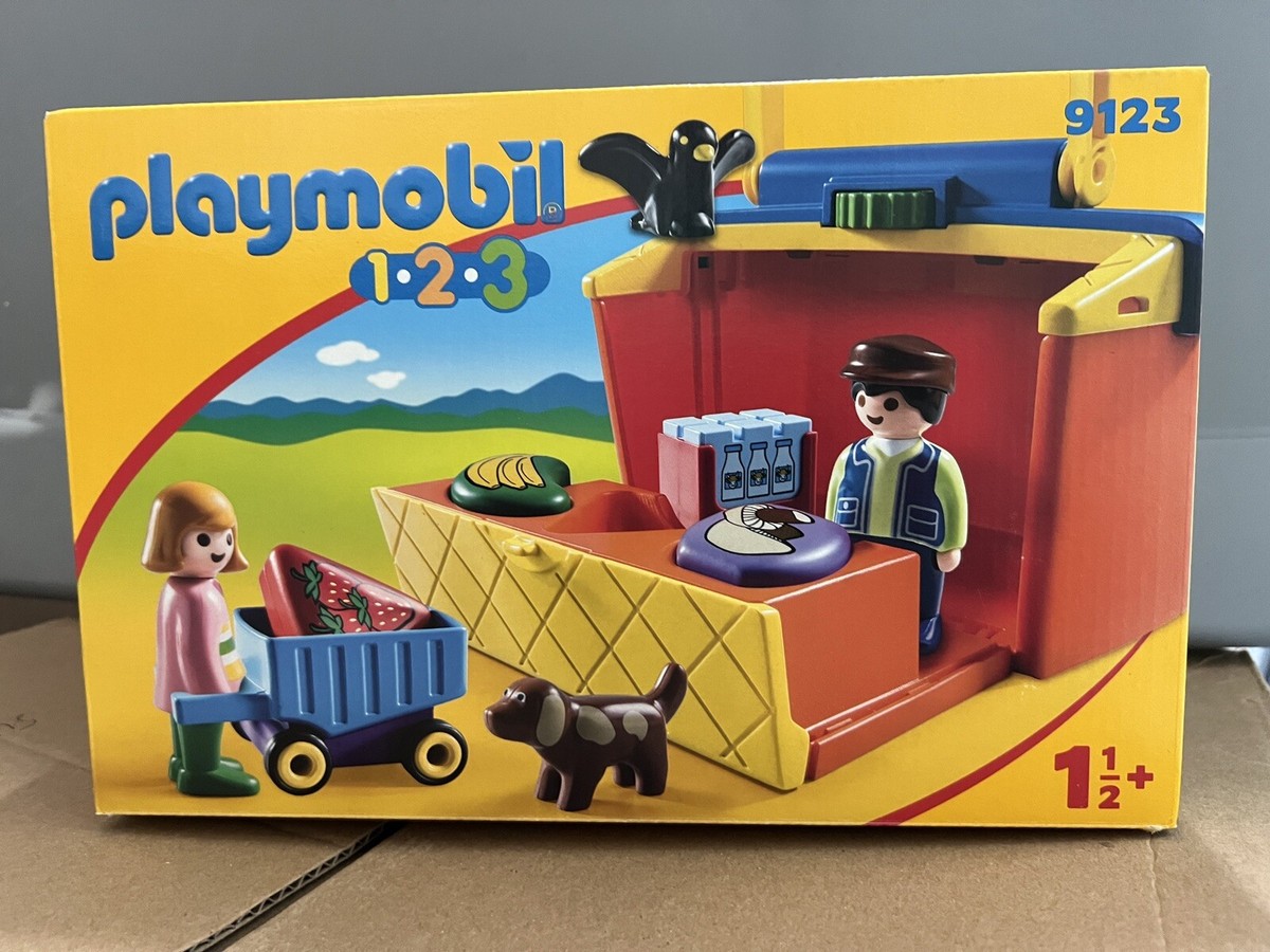 Playmobil 1.2.3. #9123 Take Along Market Stall. New. B6 | eBay
