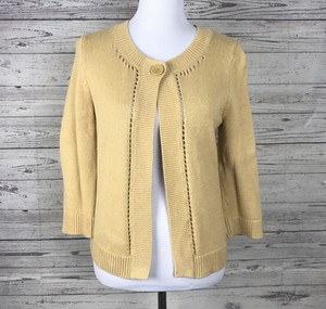 yellow cotton cardigan women's