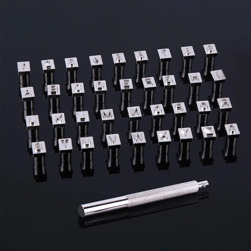Leather Stamps Alphabet Letter Number Stamp Punch Set for Leather Stamping DIY