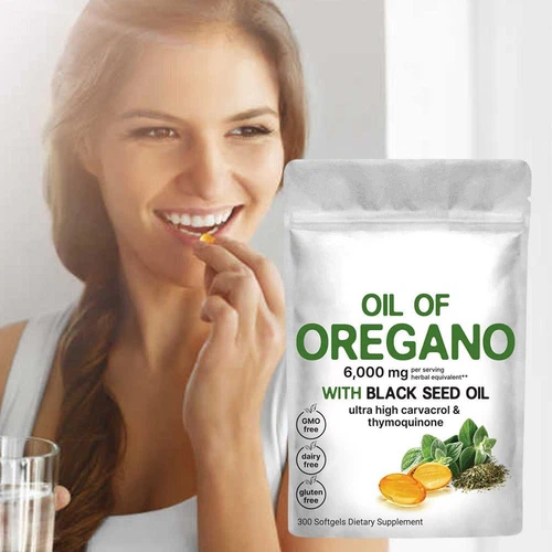 Oregano Oil Premium- Formula 6000mg-Organic Extract 300 Softgels Immune-Support - Bild 3 von 10