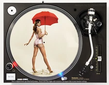 PINUP SUMMER GLAU - DJ SLIPMAT 1200's or any turntable, record player