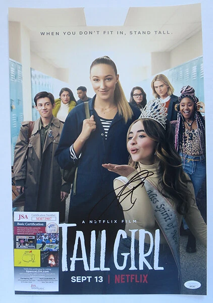 SABRINA CARPENTER signed 12X18 photo TALL GIRL POSTER JSA