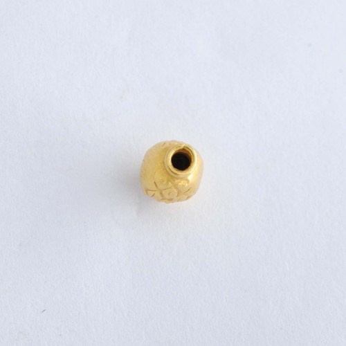 18k Solid Yellow Gold Beads Fancy Lantern Spacer Beads 5x6mm | KC1143 - Picture 3 of 5