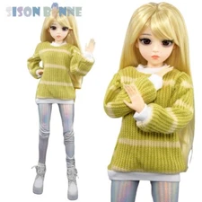 60cm BJD doll + makeup + eyes + wig + shoes + clothes gift