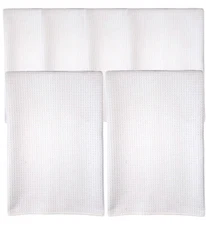 6 Piece Sublimation Blanks Poly White Trim Waffle Weave Towels 16 x 24 wafwht-6