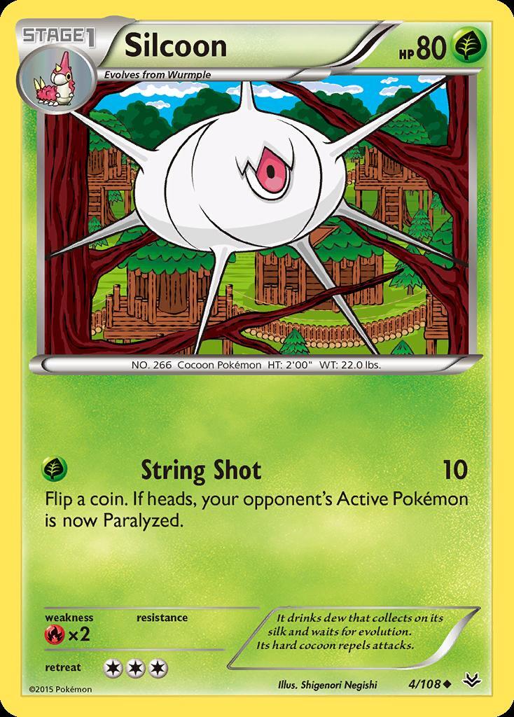 Pokemon Silcoon (4/110) Roaring Skies LP