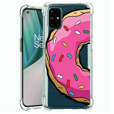 (Homer's Donut)ShockProof TPU phone case cover(Clear)for Oneplus Nord N100