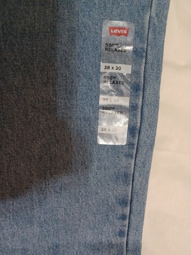 Levis Mens 550 Relaxed Blue Jeans Size 38x30 - Picture 7 of 10