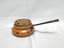 PORTACENERE A FORMA DI BRACIERE IN RAME E LEGNO