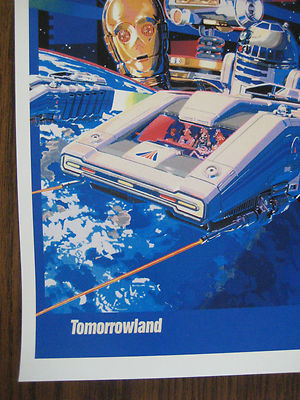 Disney 1987 Star Tours 11 x 17 Attraction Poster Tomorrowland