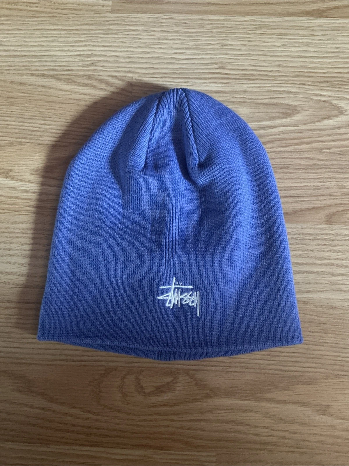 Stussy Basic Skullcap Beanie Dull Purple Embroidered Stock Logo Streetwear NWT