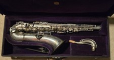 1929 Conn New Wonder TENOR Sax Silver Plate Overhauled Plays Great Original Case