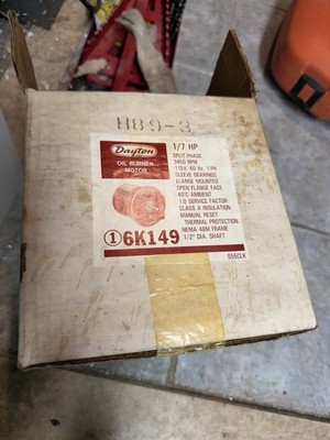 NEW OLD STOCK Dayton 6K149 Oil Burner Motor 1/7 HP Split Phase 3450 RPM 115V