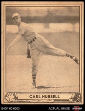 1940 Play Ball #87 Carl Hubbell Giants HOF 5 - EX
