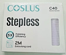 COSLUS C40 Electric Nail Drill Kit • Stepless Speed • Bits & Bands • New Sealed
