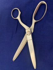 Vintage Wiss Model CC9 Pinking Shears Chrome Plate Made in USA Sewing Scissors