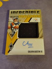 Calvin Austin III 2024 Panini Phoenix Incredible Inked Materials Auto /49 RC