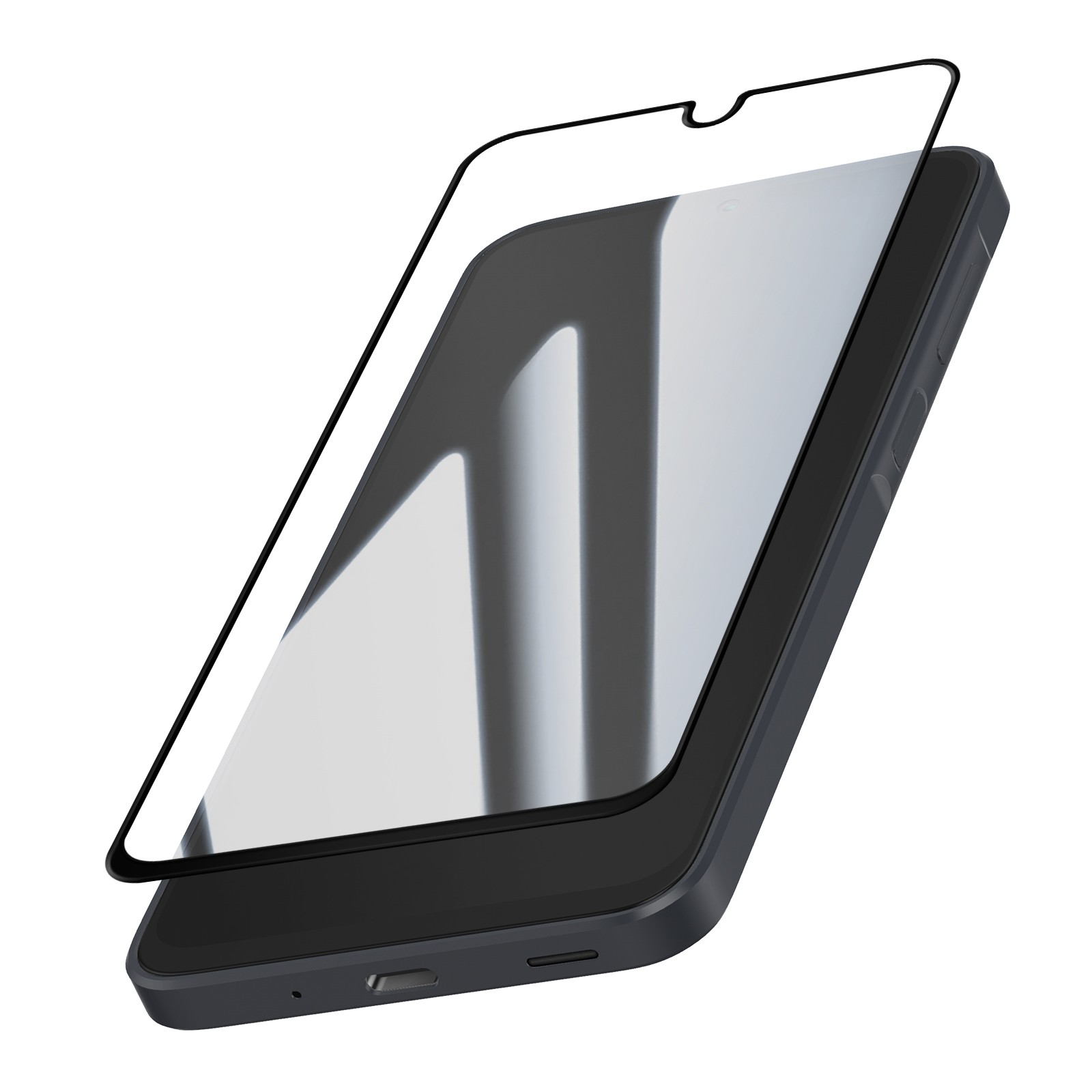 Film de protection Galaxy A17 Avizar en verre trempé 3D transparent avec bords biseautés