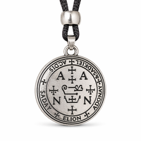 Erzengel Zadkiel Siegel AnhäNger Zinn Talisman Barmherzigkeit Halskette Okkul...