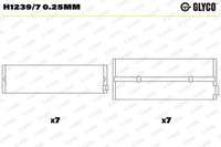 NEU - Glyco H1239/70.25Mm Kurbelwellenlager