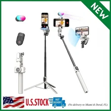 Compact Smartphone Gimbal Stabilizer - 4 Modes with RGB Light for Perfect Shots