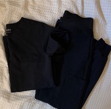 XXS/P Mandala Black Scrubs Jogger Set