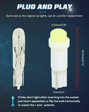 10x T5 Led Dashboard 286 Xenon White Car Bulbs Speedo 73 74 Wedge Bulb Canbus