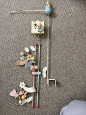 Vintage IRMI berceau mobile anges instruments de musique doux étoiles précieuses lunes ancien