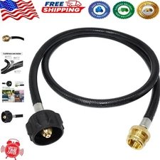 Versatile 4ft Propane Hose Adapter - 1 lb to 20 lb Tank Conversion Certified