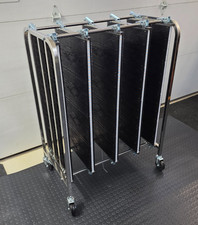 PCB Handling Storage Rolling Magazine Rack Cart Trolley -Flatpack Shipping -New