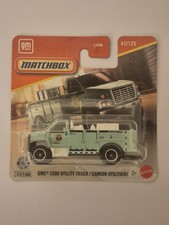 Matchbox GMC 3500 Utility Truck Green Short Card 47/125