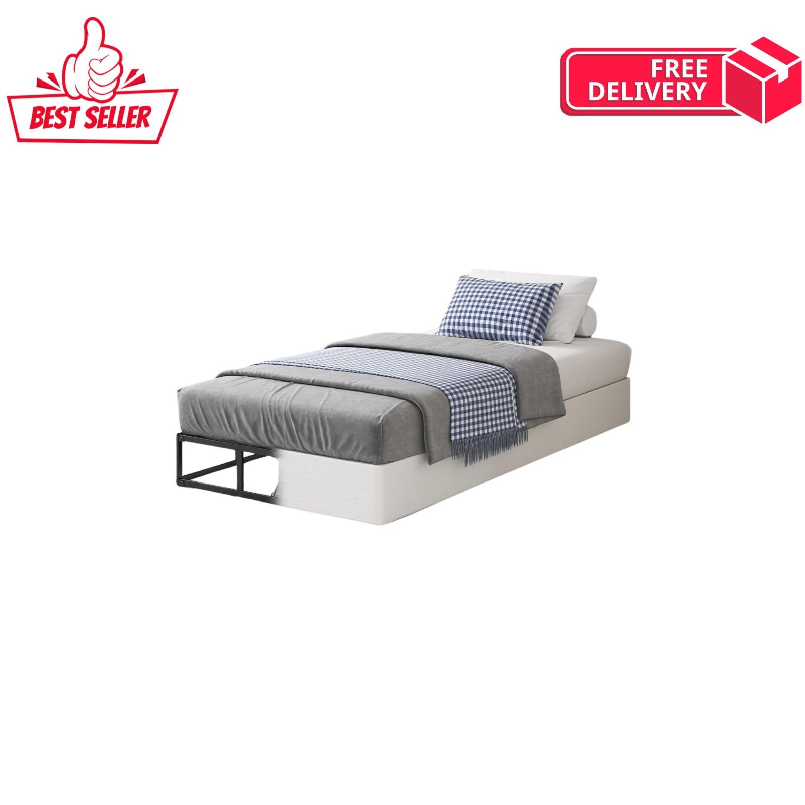 NEW Twin Box Spring 7" High 2500lbs Mattress Foundation Non-