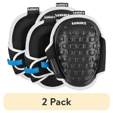 (2 pack) HART Gel-Infused Memory Foam Pro Work Knee Pads, One Size Fits All
