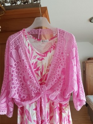 NEW COLLECTION luftiges Kleid*Sommerkleid*Hängerchen mit Bolero 40 - 44 Rosa 