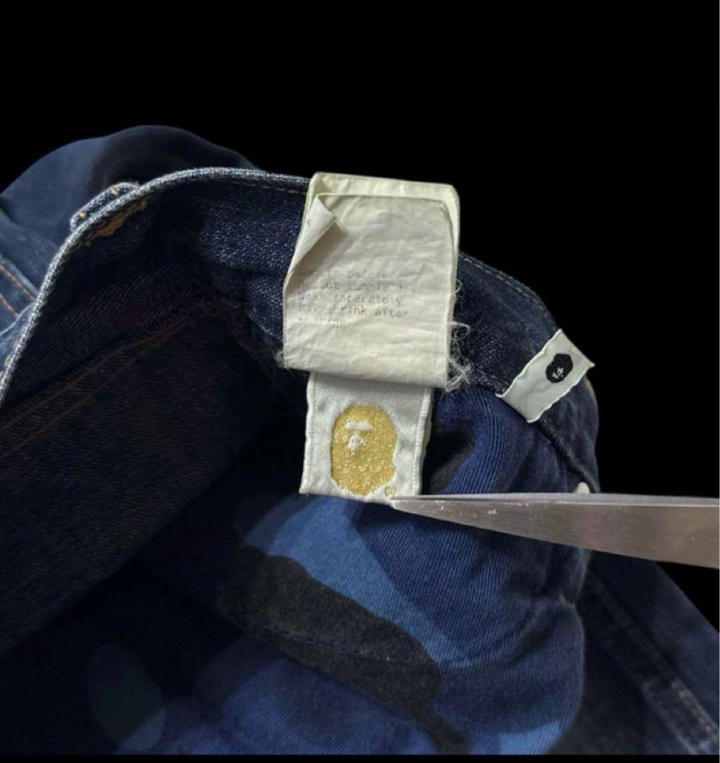 bapeデニム　フロントスター　nigo BAPE STA Painter Denim Pants a bathing ape star NIGO Size M