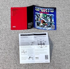 TV Sports Football (NEC Turbografx 16) Complete Game - Manual & Sleeve - HuCard