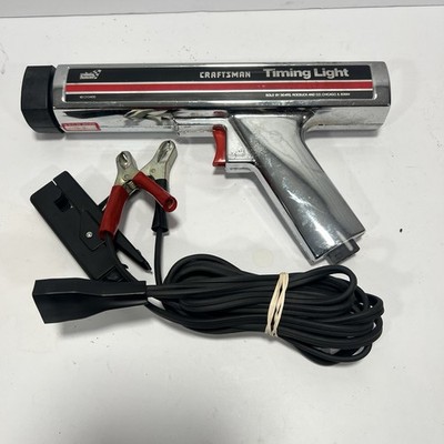 Sears Craftsman Inductive Timing Light Chrome 161.213400 Vintage w/ Clamps