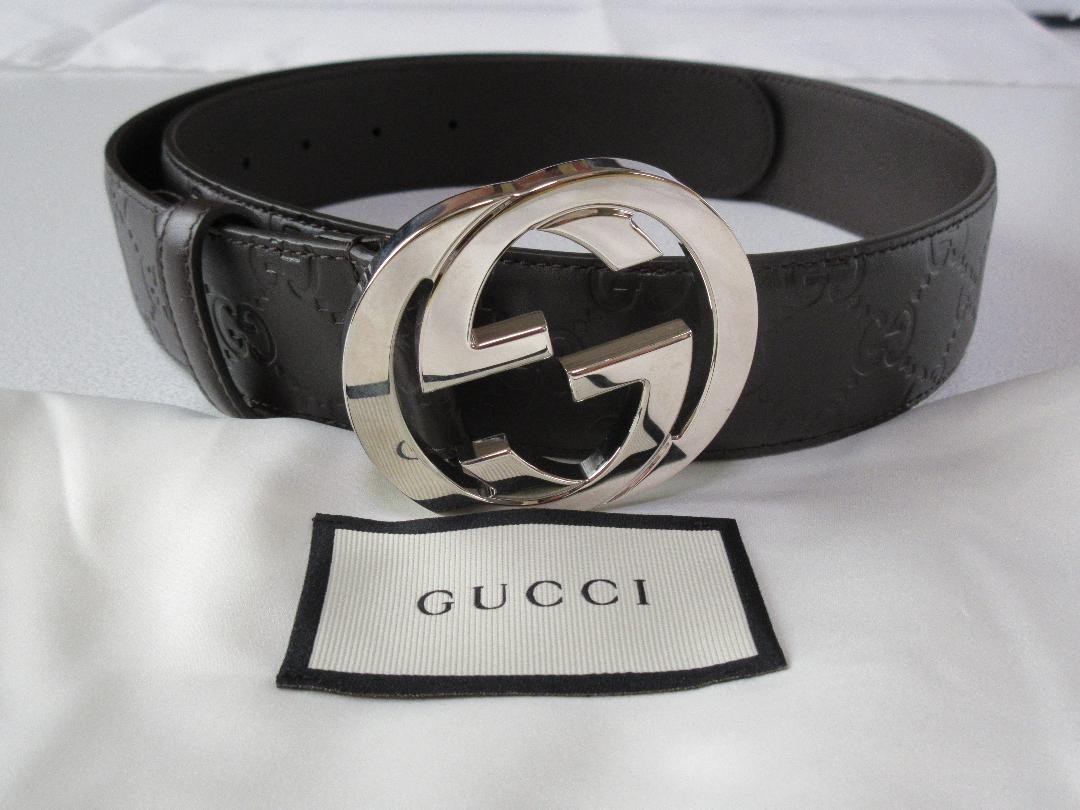 GUCCI GG Interlocking Leather Belt for Men