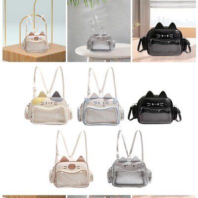 Katze Ita Tasche verstellbarer Riemen Pins Handtasche süß Aufbewahrungskoffer Pin Display