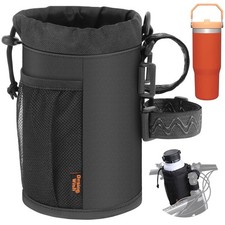 Bike Water Bottle Holder, 32-40oz Bike Cup Holder with Removable Non-Slip Str...