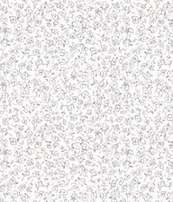 1 Yd AU NATUREL Quilt Fabric by Wilmington Tiny Lavendar Floral Outline White