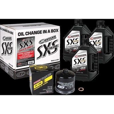 Maxima SXS Quick Change Kit 5W-50 Synt hetic w/ black filter 90-189013-TXP