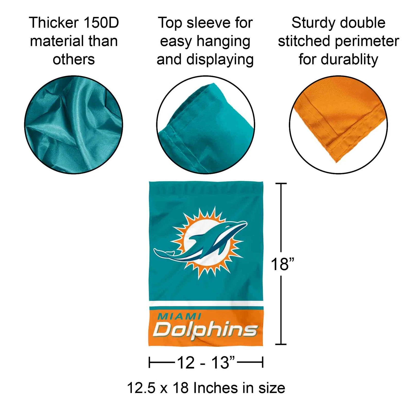 Miami Dolphins Garden Flag and Yard Banner