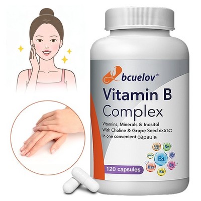 Vitamin B Complex 120 Caps x 5 Bottle,Supports Immune Health & Energy Metabolism